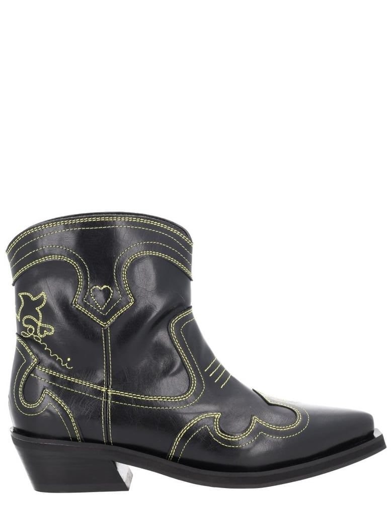 black polyurethane boots by Selfnex