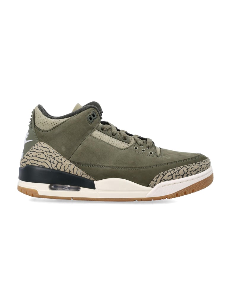 air jordan 3 retro medium olive sneakers by Selfnex