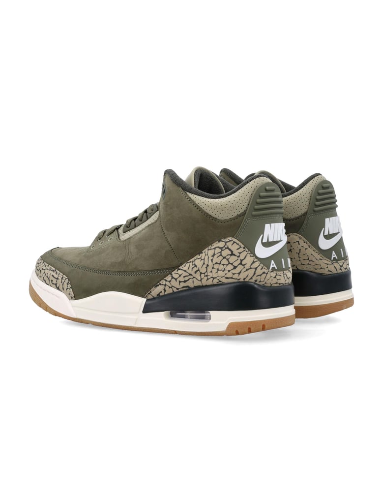 air jordan 3 retro medium olive sneakers by Selfnex