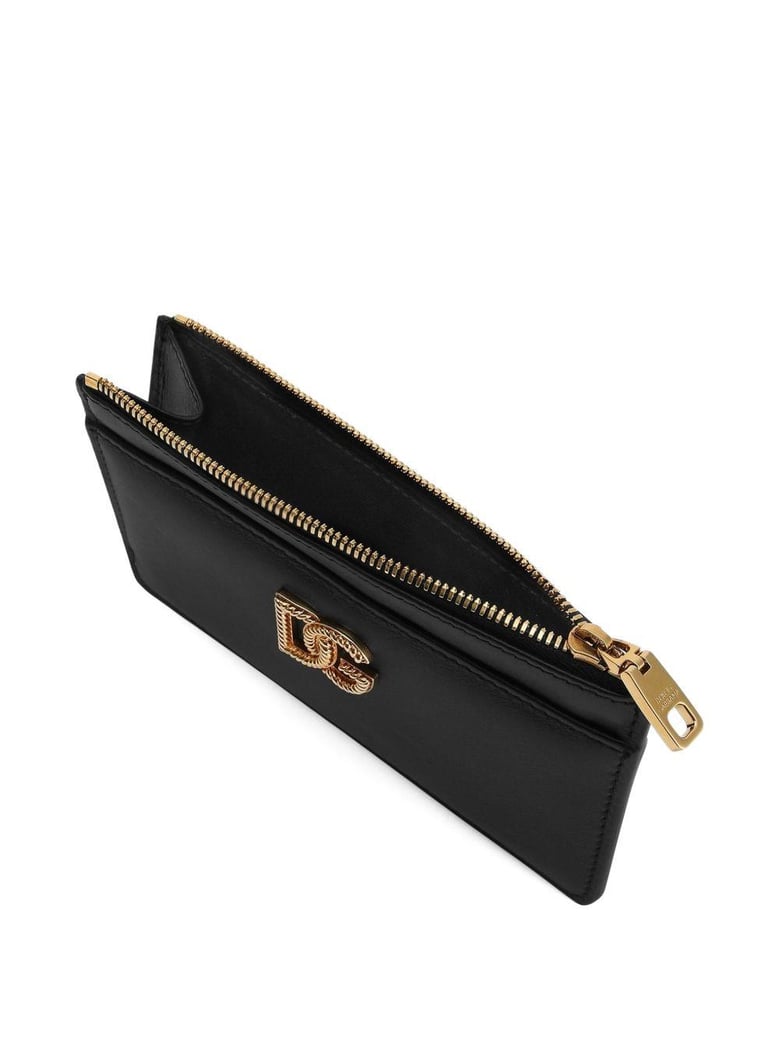 calfskin card holder with dg logo by Selfnex
