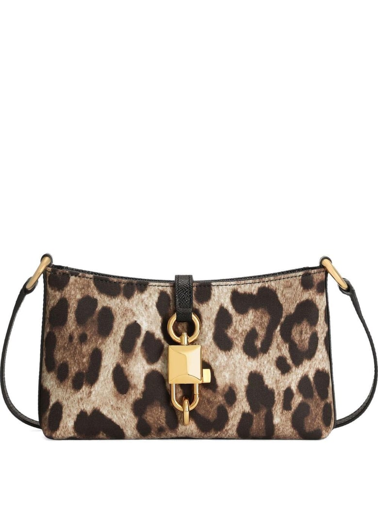 leopard-print lock shoulder bag by Selfnex