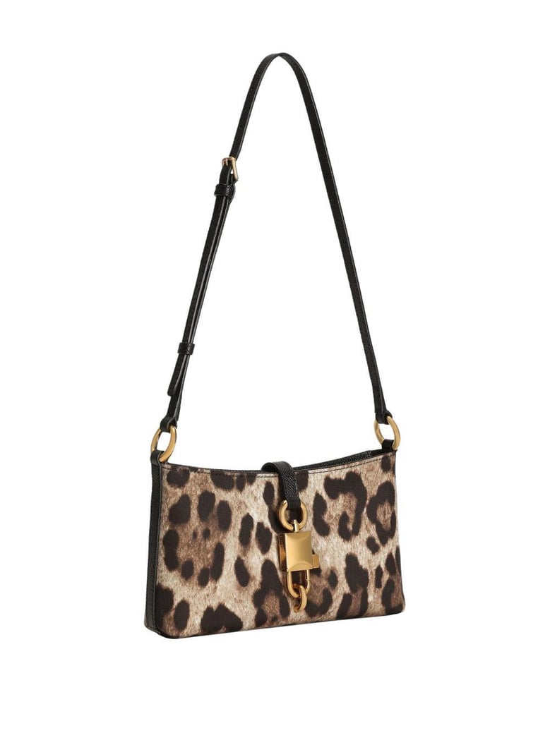 leopard-print lock shoulder bag by Selfnex