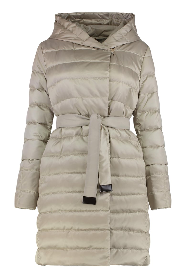 reversible down jacket in water-repellent satin by Selfnex