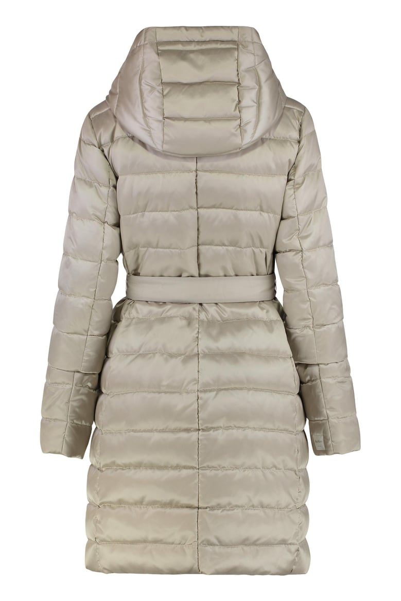 reversible down jacket in water-repellent satin by Selfnex
