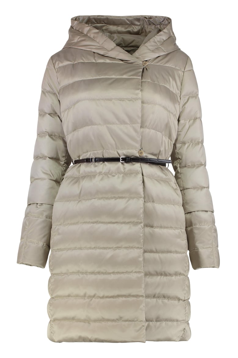 reversible down jacket in water-repellent satin by Selfnex