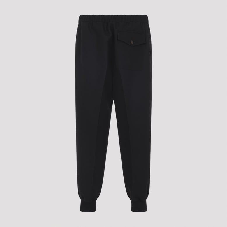 black virgin wool track pants by Selfnex