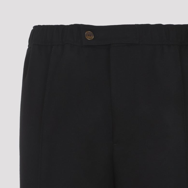 black virgin wool track pants by Selfnex