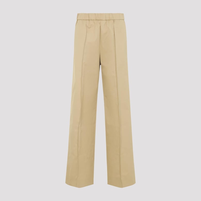 dark beige track inspired relaxed cotton pants by Selfnex