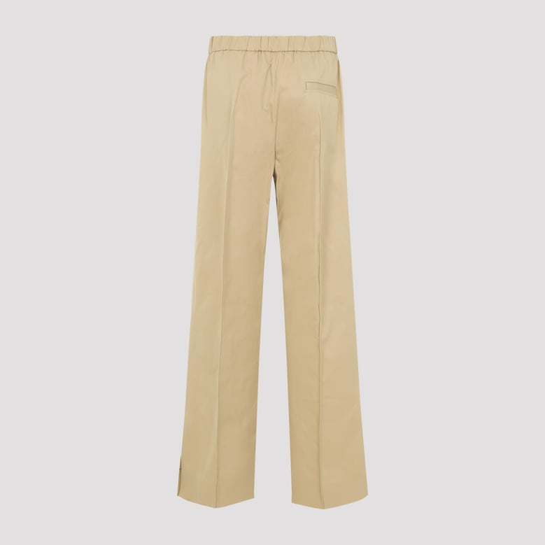 dark beige track inspired relaxed cotton pants by Selfnex