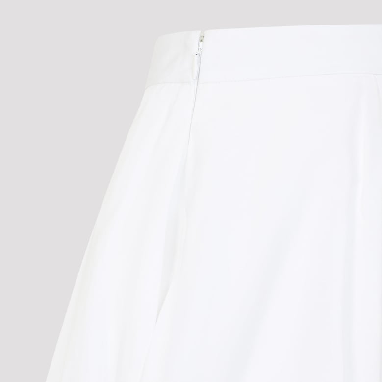 white voluminous cotton bermuda by Selfnex