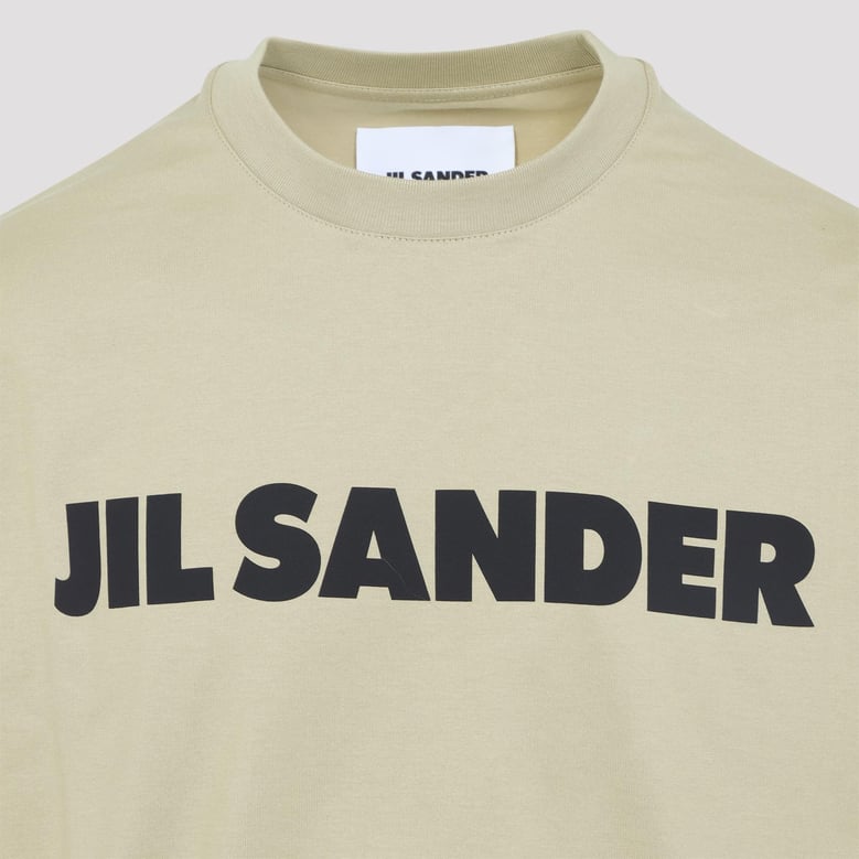 beige logo cotton t-shirt by Selfnex