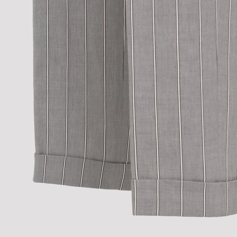 brown linen cotton pants by Selfnex
