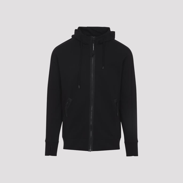 black open cotton hoodie by Selfnex