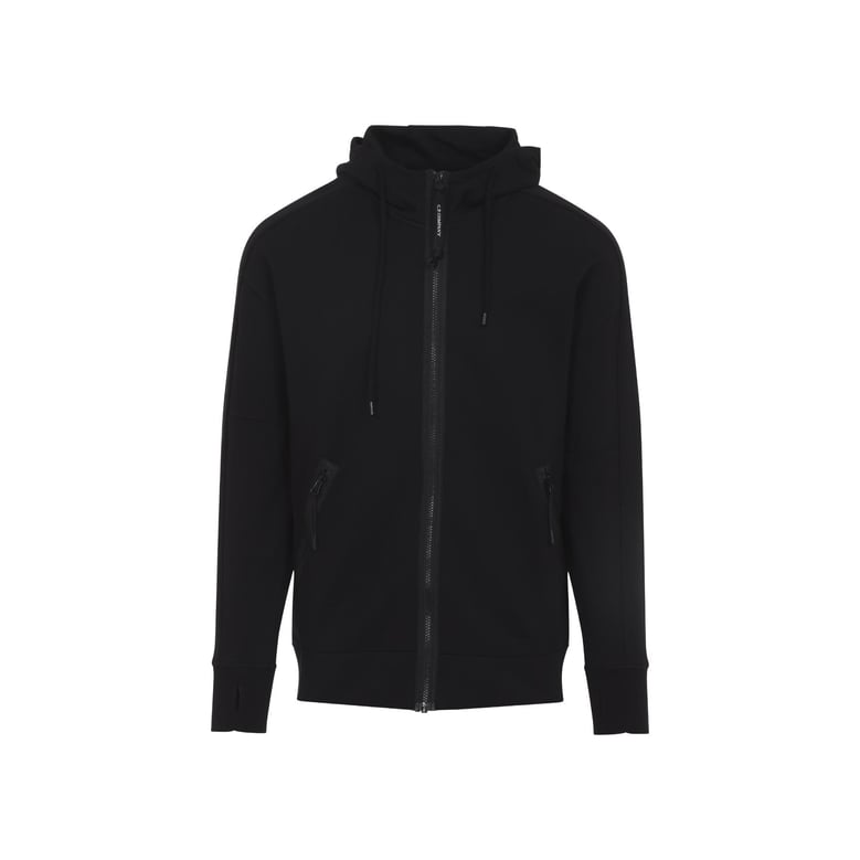black open cotton hoodie by Selfnex