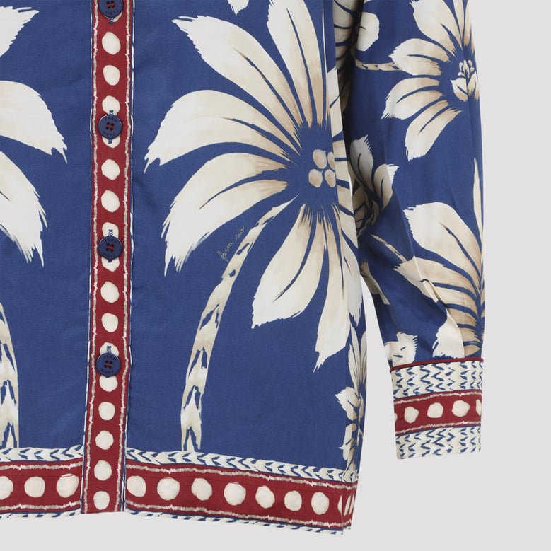 luna blue viscose shirt by Selfnex