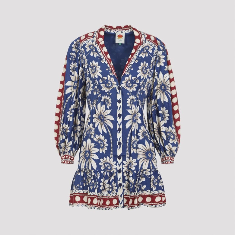 luna blue viscose mini dress by Selfnex