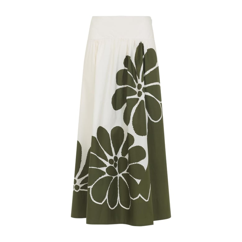 palermo green midi skirt by Selfnex