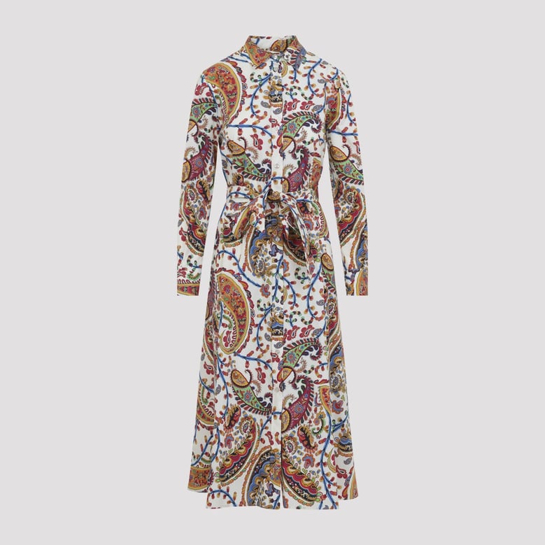 midi cotton dress with paisley print by Selfnex