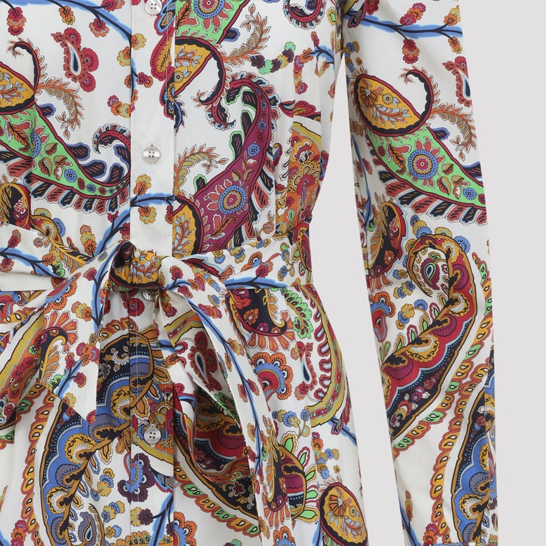 midi cotton dress with paisley print by Selfnex