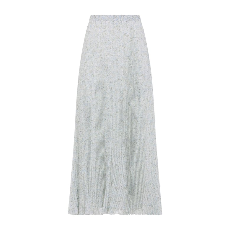 midi plisse printed skirt by Selfnex