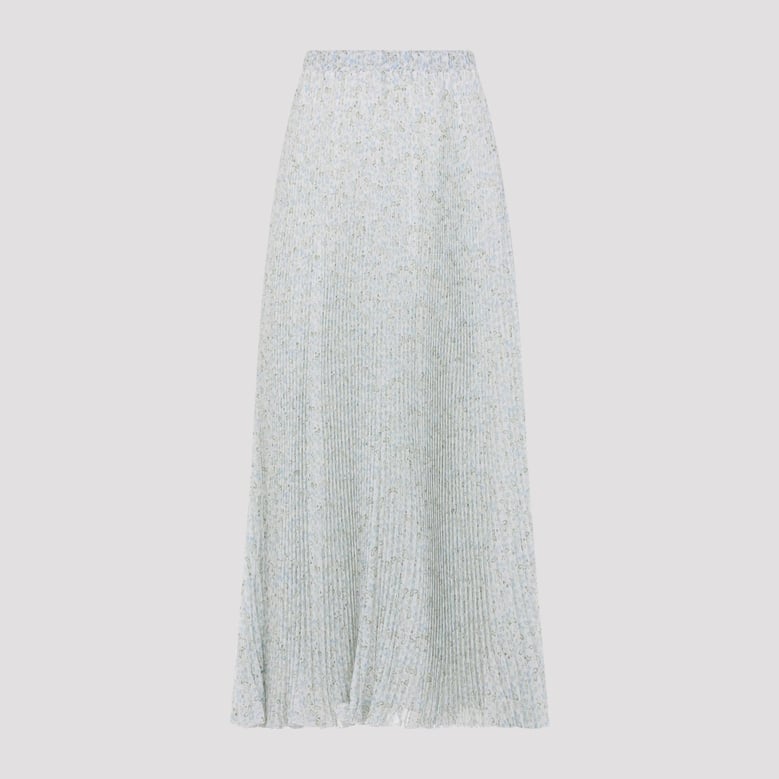 midi plisse printed skirt by Selfnex