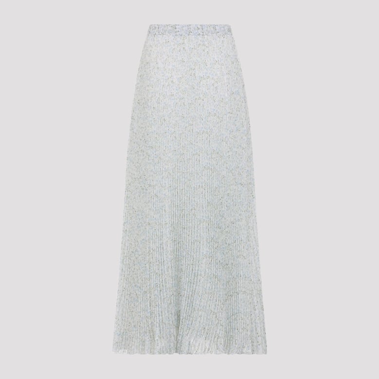 midi plisse printed skirt by Selfnex