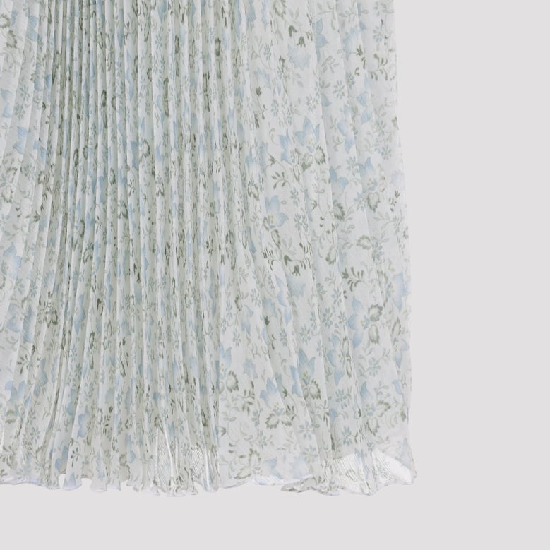 midi plisse printed skirt by Selfnex