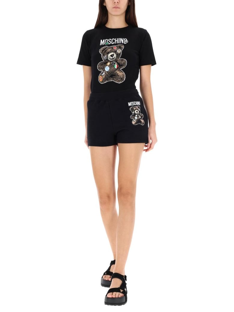 shorts with teddy print by Selfnex