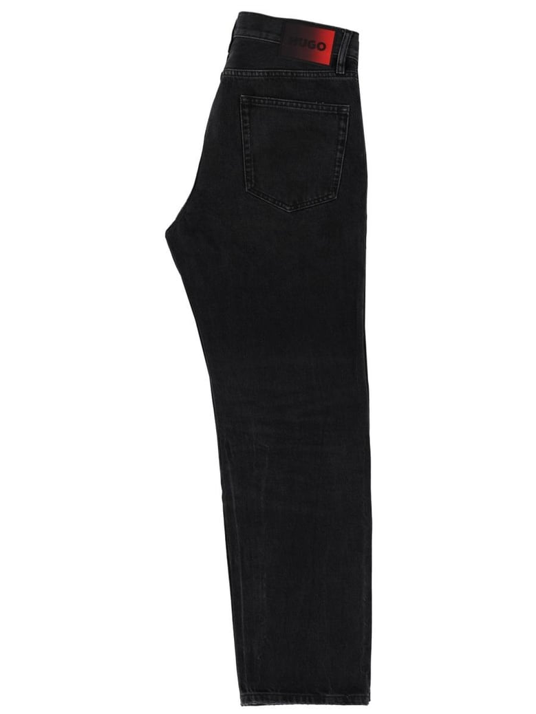 jeans with logo patch by Selfnex