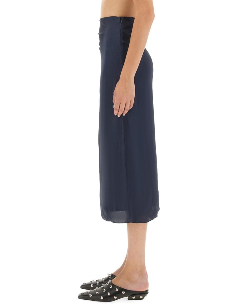 draped midi skirt by Selfnex