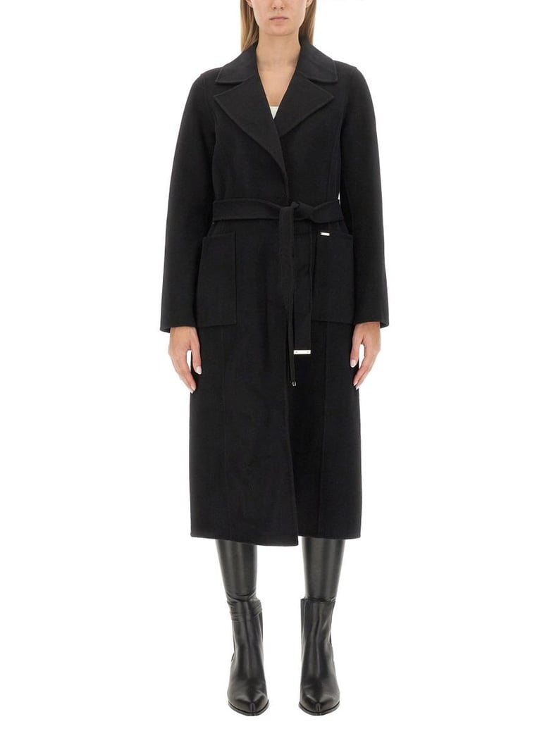 belted coat by Selfnex