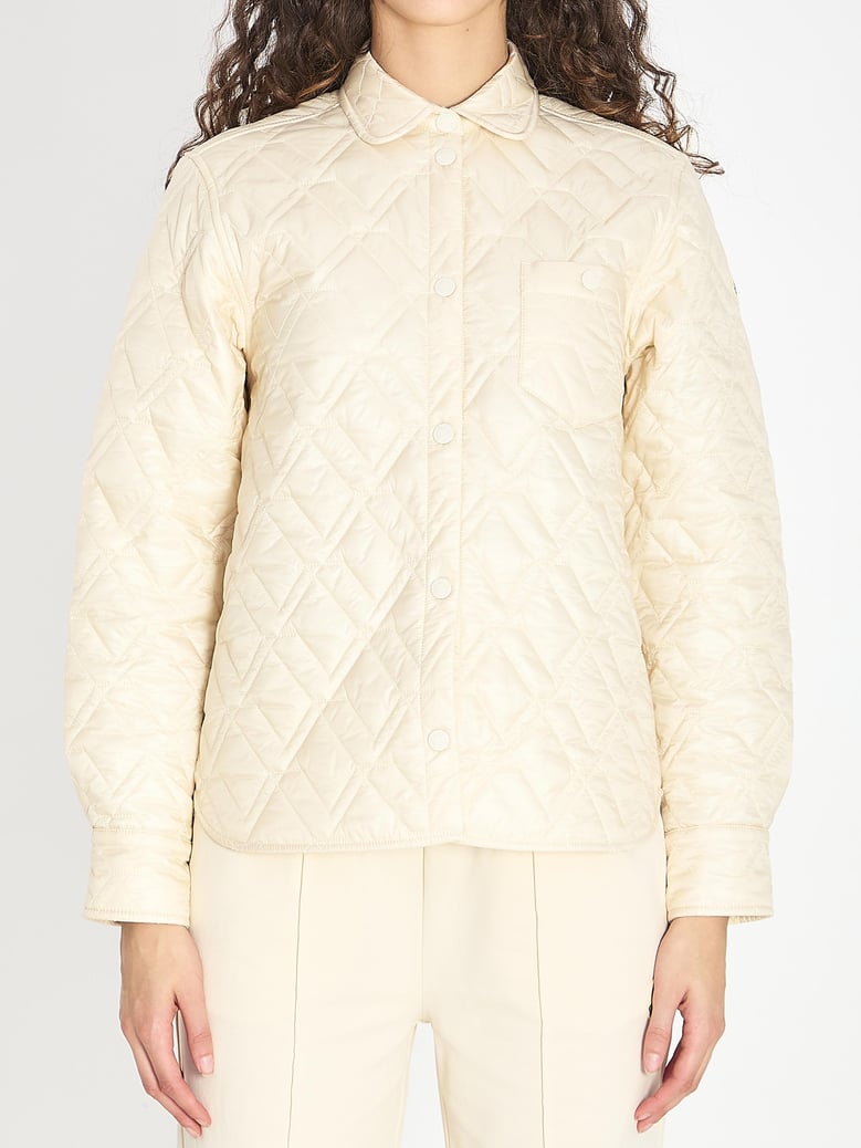 quilted natural overshirt by Selfnex