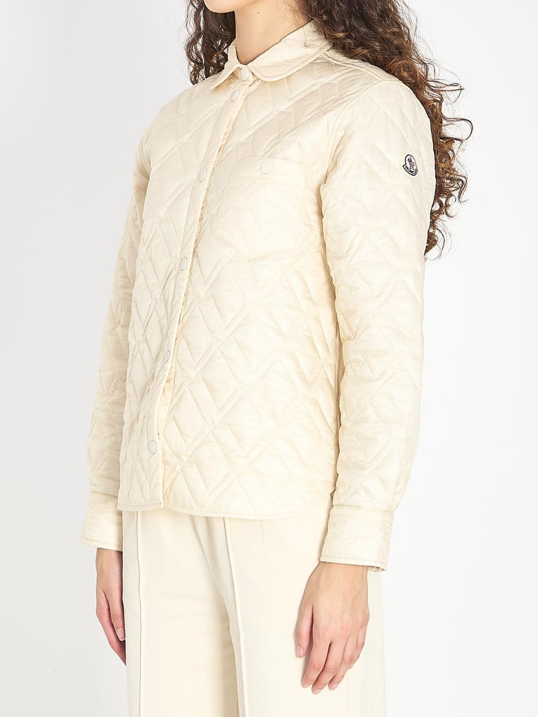 quilted natural overshirt by Selfnex