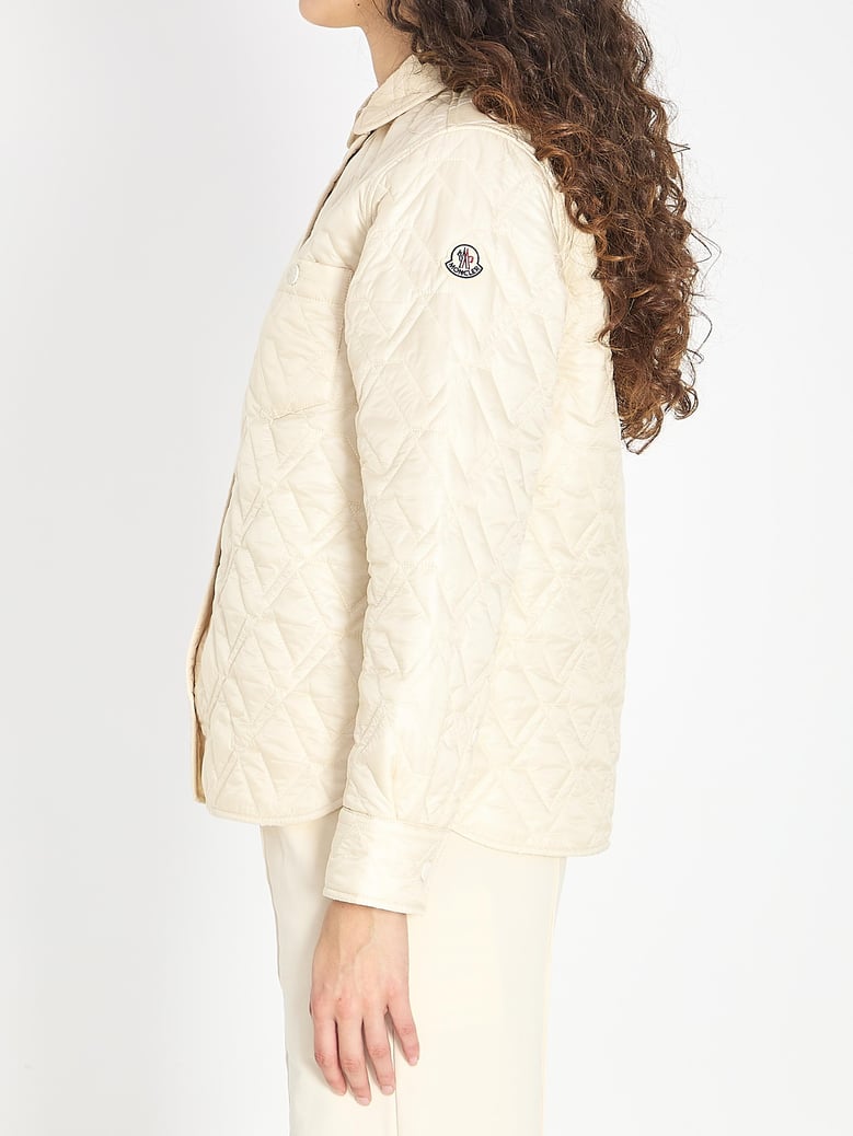 quilted natural overshirt by Selfnex