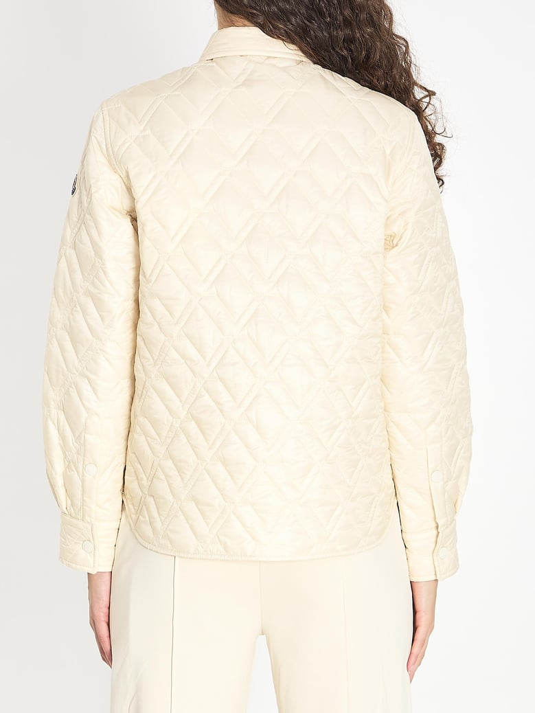 quilted natural overshirt by Selfnex