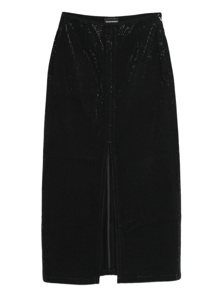 studded long skirt by Selfnex