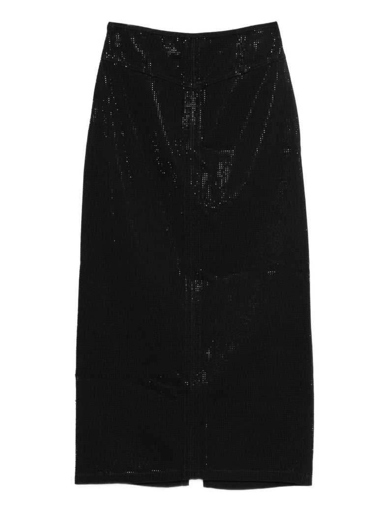 studded long skirt by Selfnex
