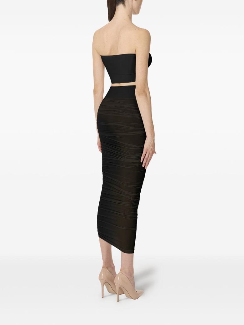 midi sheer skirt by Selfnex