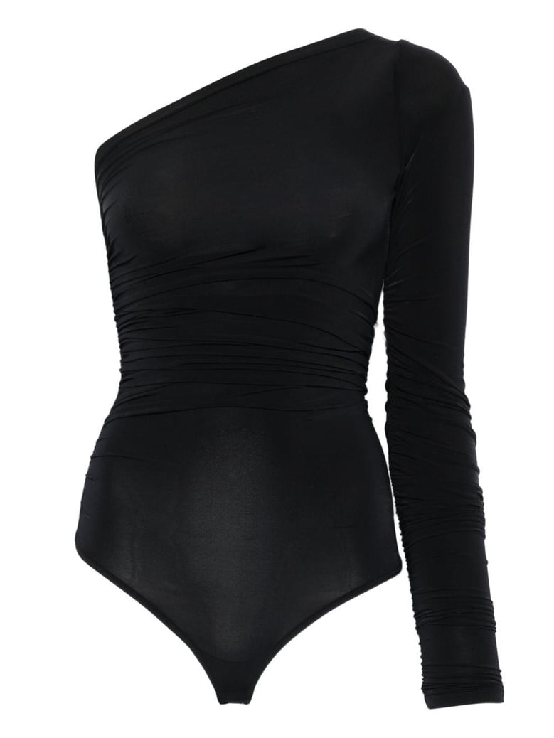 one-shoulder bodysuit by Selfnex
