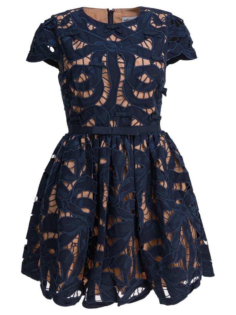 embroidered mini dress by Selfnex