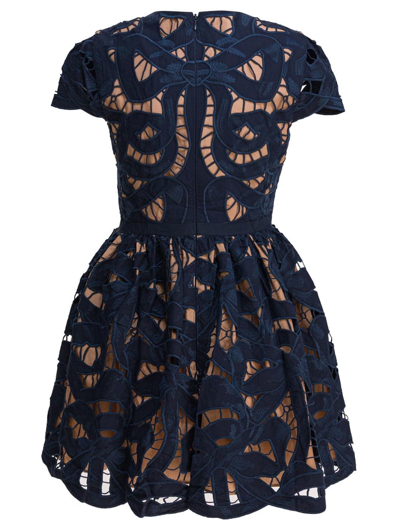 embroidered mini dress by Selfnex