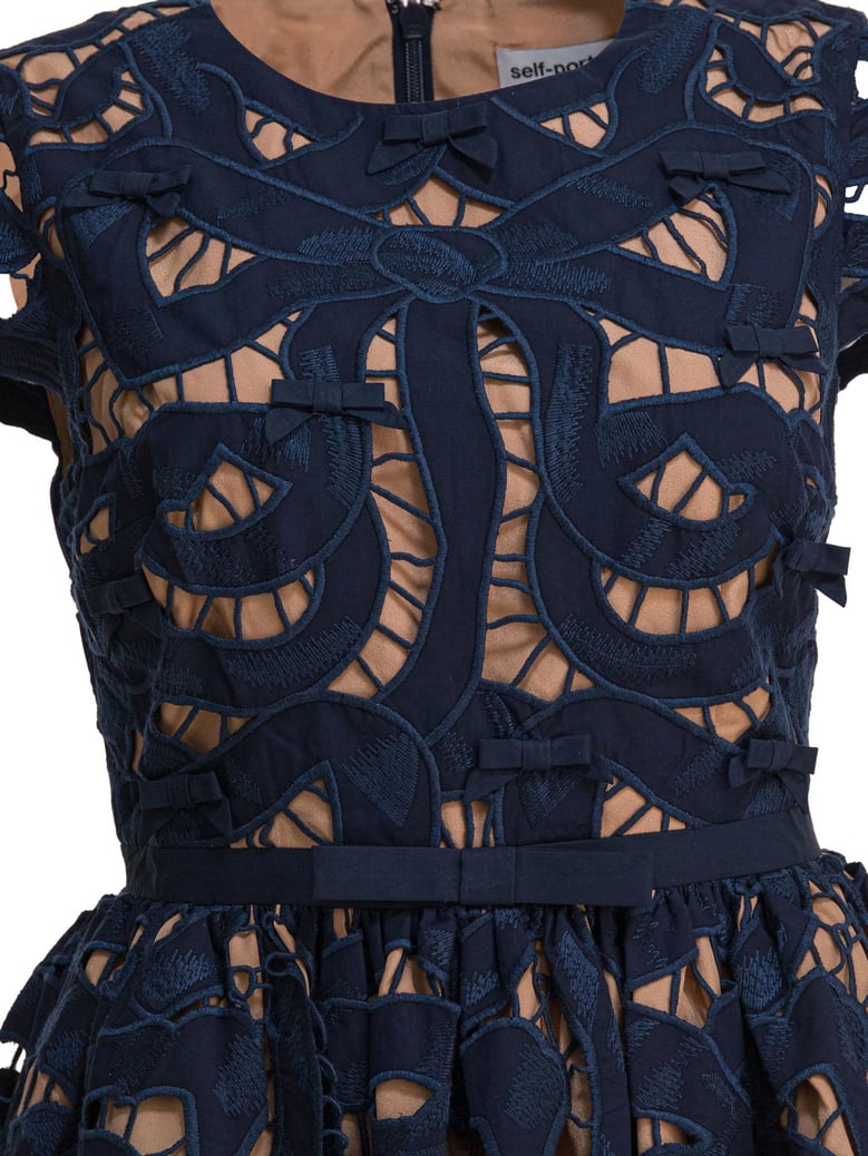 embroidered mini dress by Selfnex