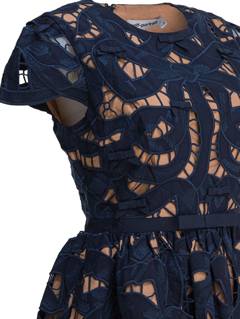 embroidered mini dress by Selfnex