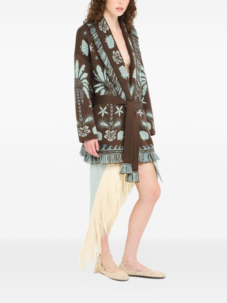 echoes of the island wool and cotton cardigan by Selfnex