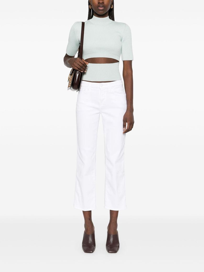 calie straight denim jeans by Selfnex