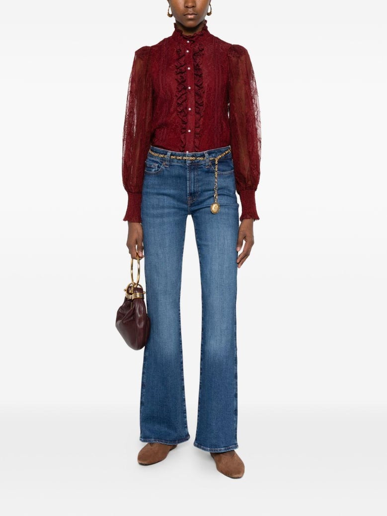 the leggy bootcut denim jeans by Selfnex