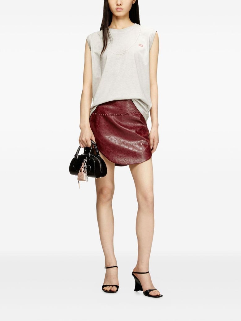 faux leather mini skirt by Selfnex