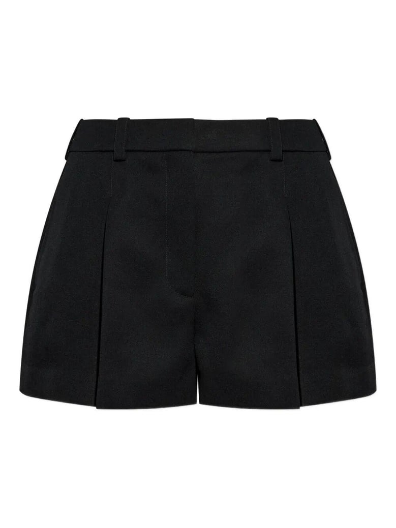wool pleated shorts by Selfnex
