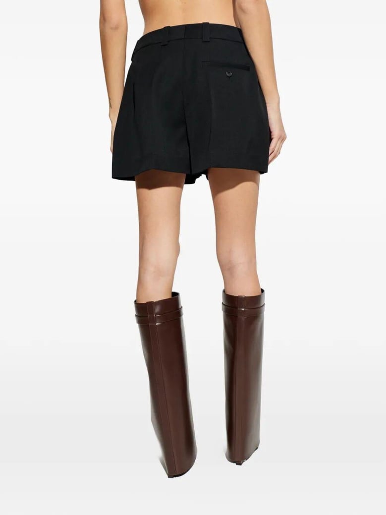 wool pleated shorts by Selfnex