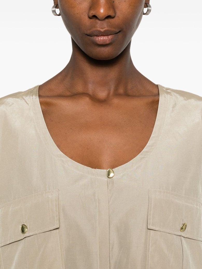 long sleeves flap pockets by Selfnex